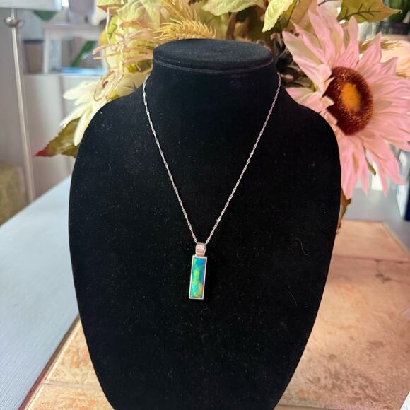 Taxco Mexico 925 Sterling Silver Necklace Pendant Earrings - Picture 14 of 15